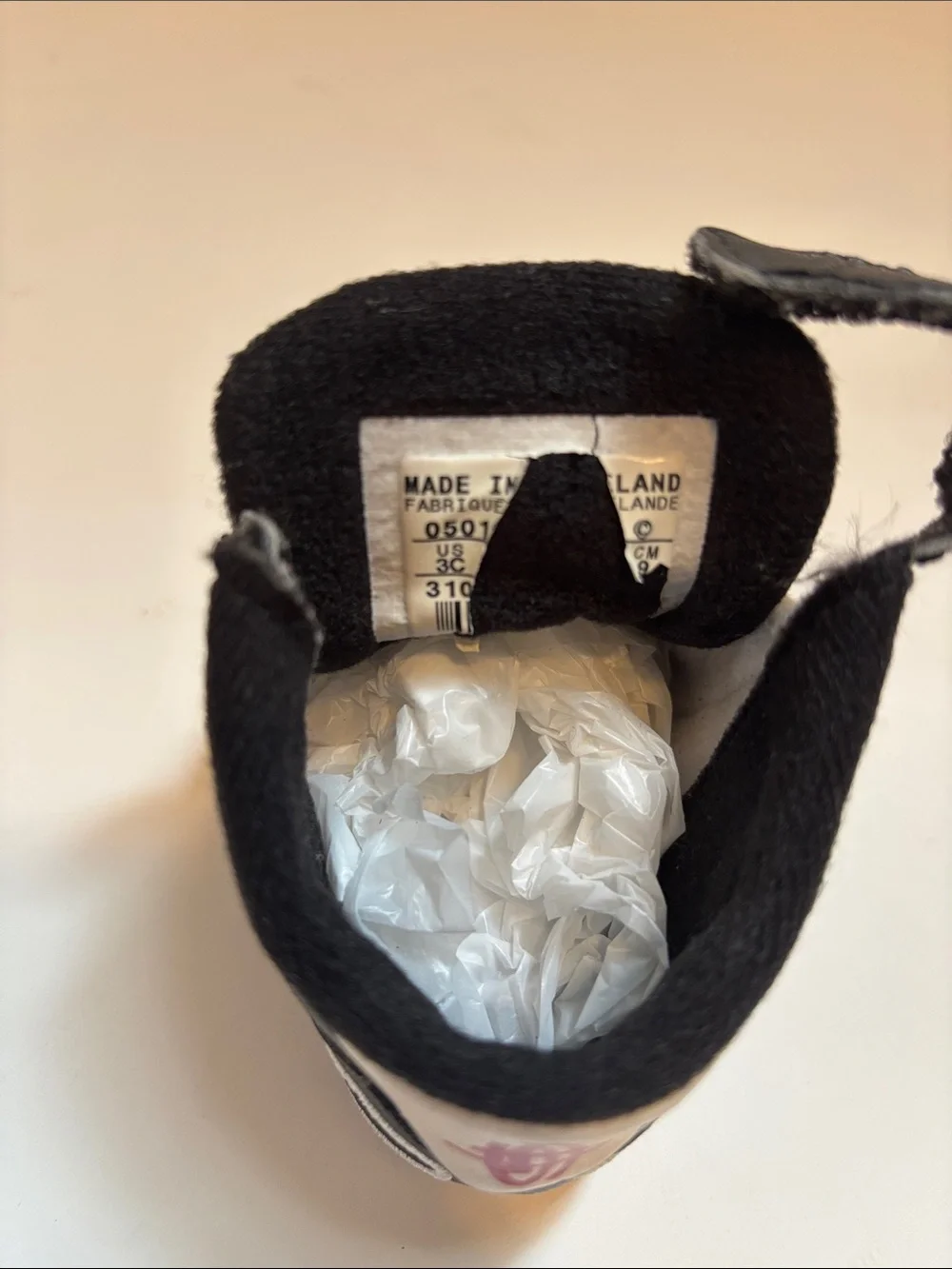 FINAL! Nike Baby Black White Silver Swoosh Velcro Sneakers Unisex